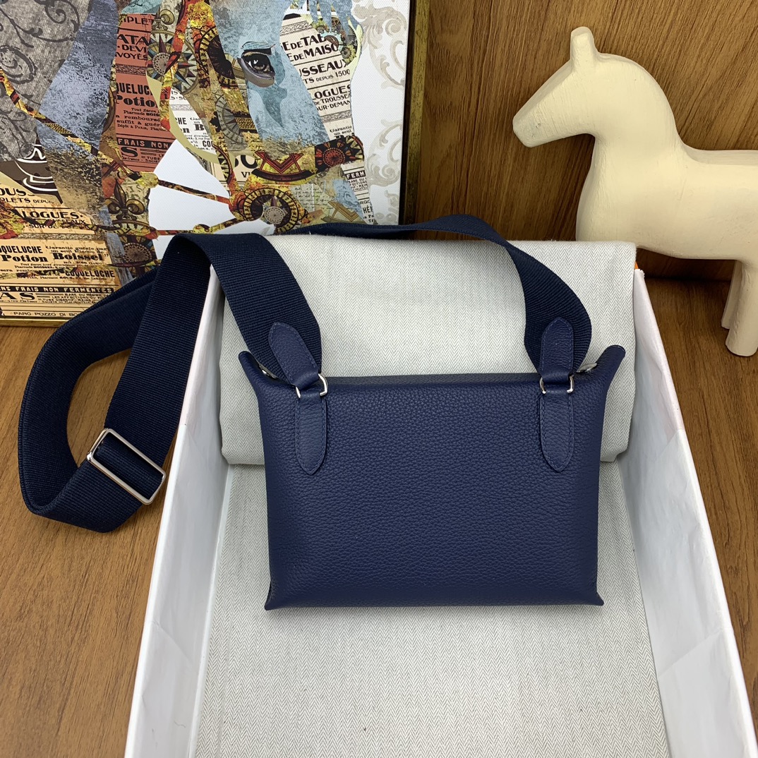 에르메스 비드포쉬 백 토고 블루뉘